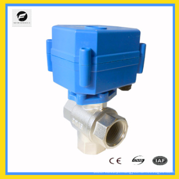 CWX-15 3-way ss304 / latão 3/4 &#39;&#39; 1 &#39;&#39; válvula de esfera elétrica motorizada interruptor de água